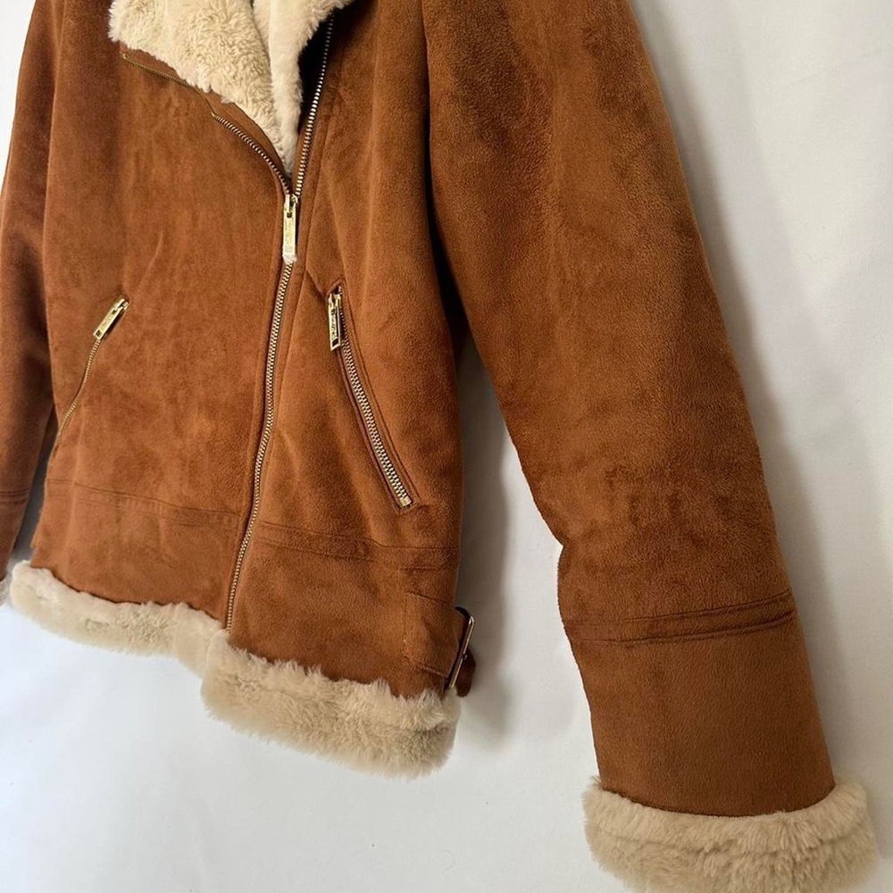 Hollister Brown Teddy Jacket with Cream Accents - Picture 4 of 4